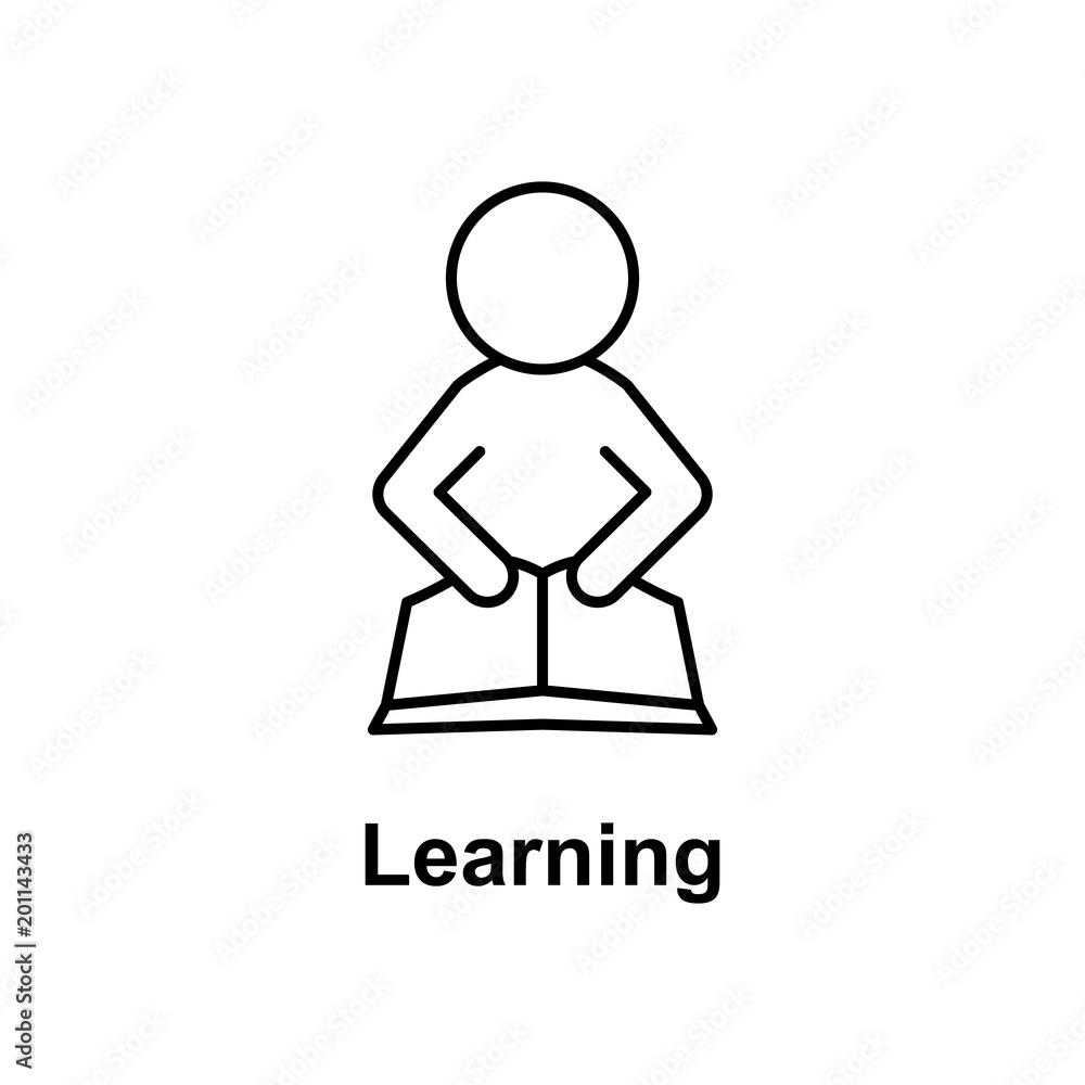 Poster the student is engaged icon. element of school icon for mobile concept and web apps. thin line icon 