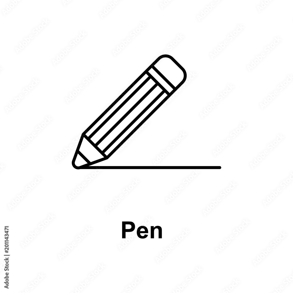 Poster a pen icon. element of school icon for mobile concept and web apps. thin line icon for website desig