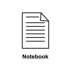 notebook icon. Element of school icon for mobile concept and web apps. Thin line icon for website design and development, app development. Premium icon