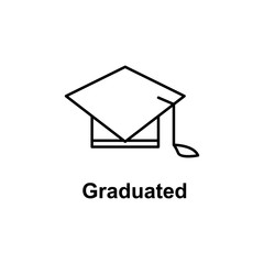 graduate's cap icon. Element of school icon for mobile concept and web apps. Thin line icon for website design and development, app development. Premium icon