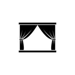 scene and curtains icon. Element of theater and art illustration. Premium quality graphic design icon. Signs and symbols collection icon for websites, web design, mobile app