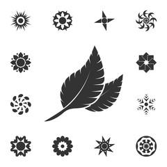 Leaf icon. Detailed set of Flower illustrations. Premium quality graphic design icon. One of the collection icons for websites, web design, mobile app