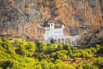 Montenegro.  Monastery Ostrog in the mountains