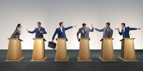 Politicians participating in political debate