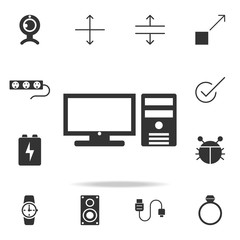Fototapeta premium PC Icon. Detailed set of web icons. Premium quality graphic design. One of the collection icons for websites, web design, mobile app