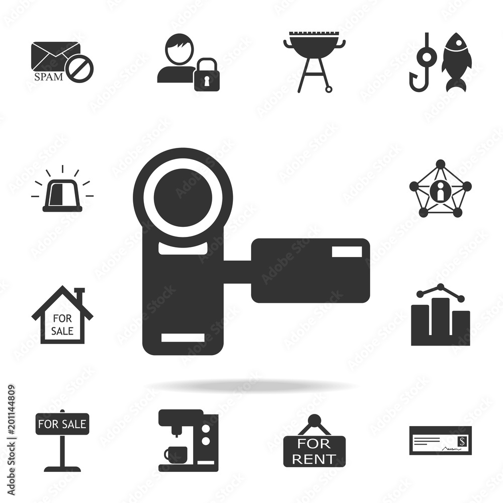 Poster digital video camera icon. detailed set of web icons. premium quality graphic design. one of the col