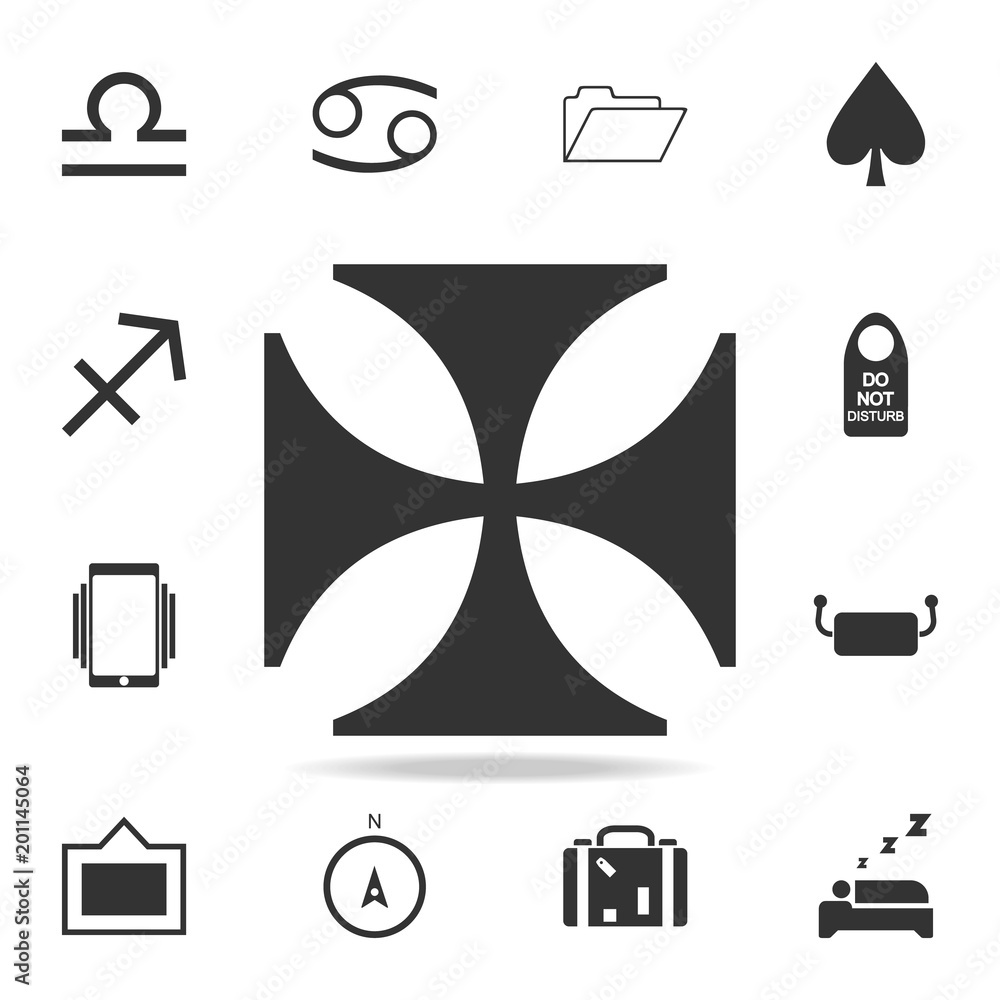 Poster cross of the knights templar icon. detailed set of web icons. premium quality graphic design. one of