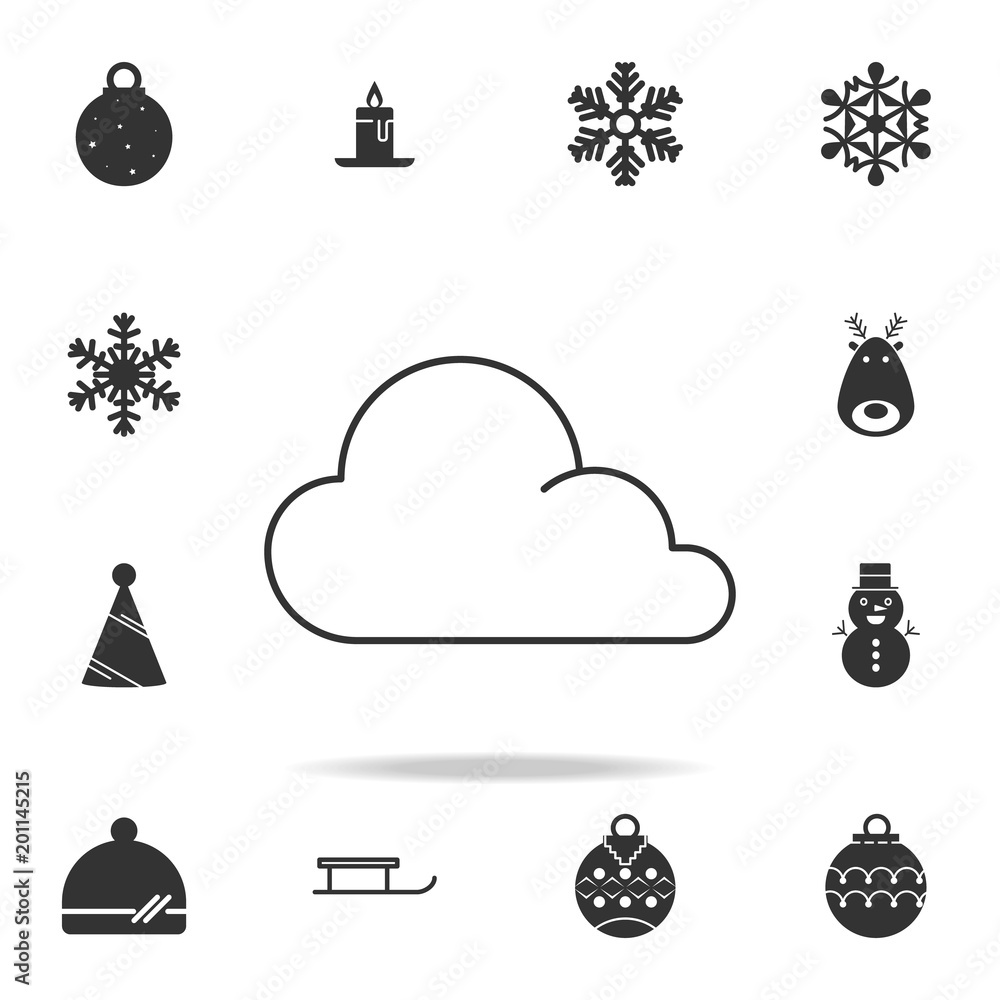 Poster cloud line icon. detailed set of web icons. premium quality graphic design. one of the collection ic