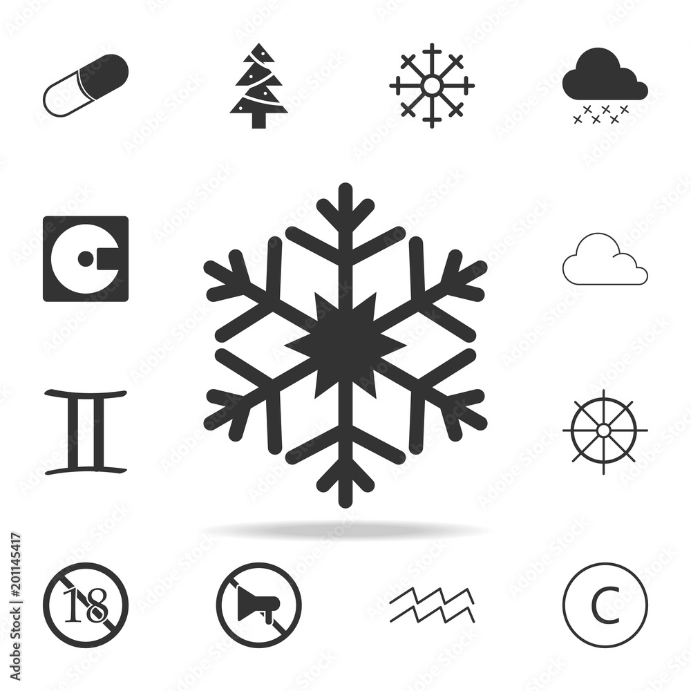 Poster snowflake icon. detailed set of web icons. premium quality graphic design. one of the collection ico
