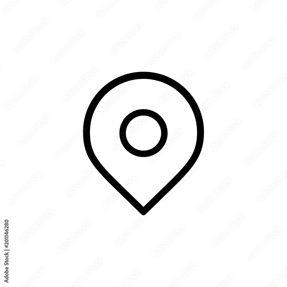 Poster pin icon. element of minimalistic icons for mobile concept and web apps. thin line icon for website 