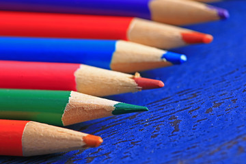 Color pencil, close-up