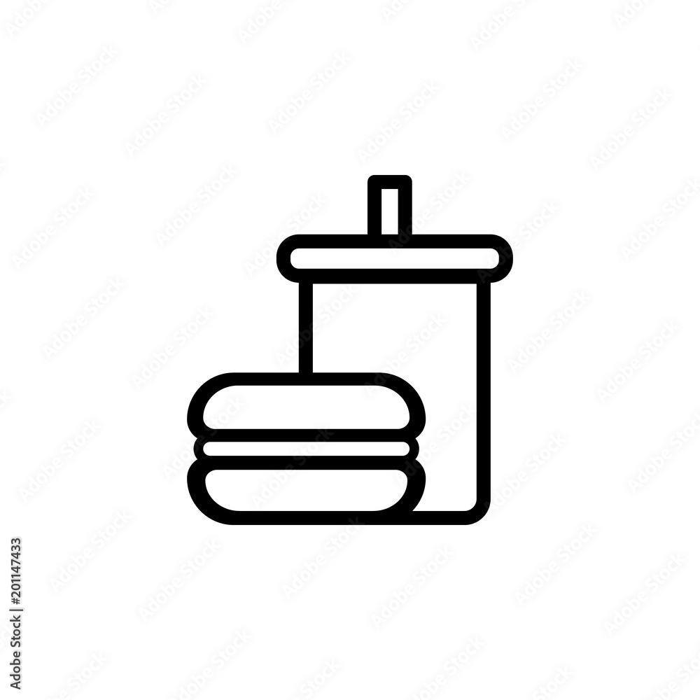Poster fast food icon. element of minimalistic icons for mobile concept and web apps. thin line icon for we