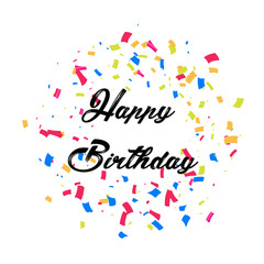 happy birthday confety