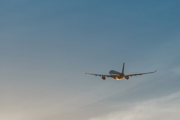 Airplane taking off from the airport.
