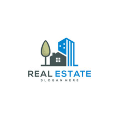 real estate logo template vector illustration