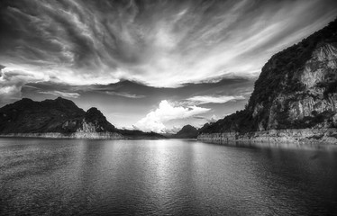 A black and white landscape in Vietnam