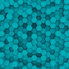 Blue hexagon pattern backgrond. 3d rendering