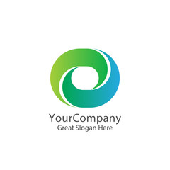 corporate business finance logo. square loop letter O logo. nature concept digital, apps and technology service thing. symbol template Vector illustration.
