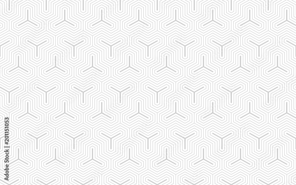 Fototapete Pattern seamless abstract background white and gray line. Geometric pattern design vector.