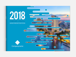 Cover design template corporate business annual report brochure poster company profile catalog magazine flyer booklet leaflet. Cover page design element A4 landscape sample image with Gradient Mesh.