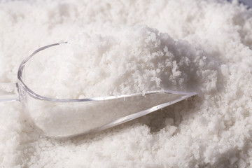 sea salt on wooden background