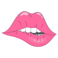  lips print vector 