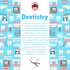 Dentistry flat icons banner