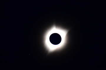 Solar Eclipse, Moon, Sun, Corona, Black Background