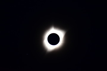 Solar Eclipse, Moon, Sun, Corona, Black Background