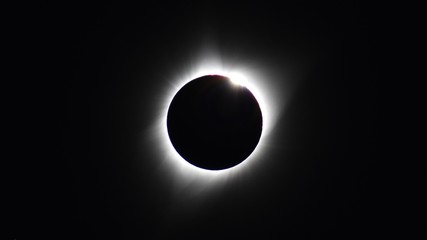 Solar Eclipse, Moon, Sun, Corona, Black Background