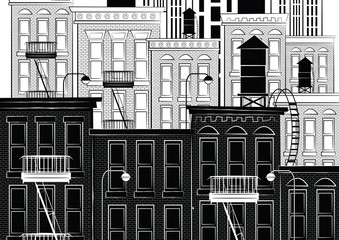 Vector illustration of a sketch of new york
