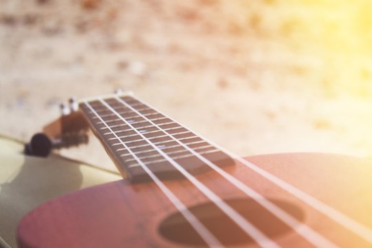 Ukulele guitar background