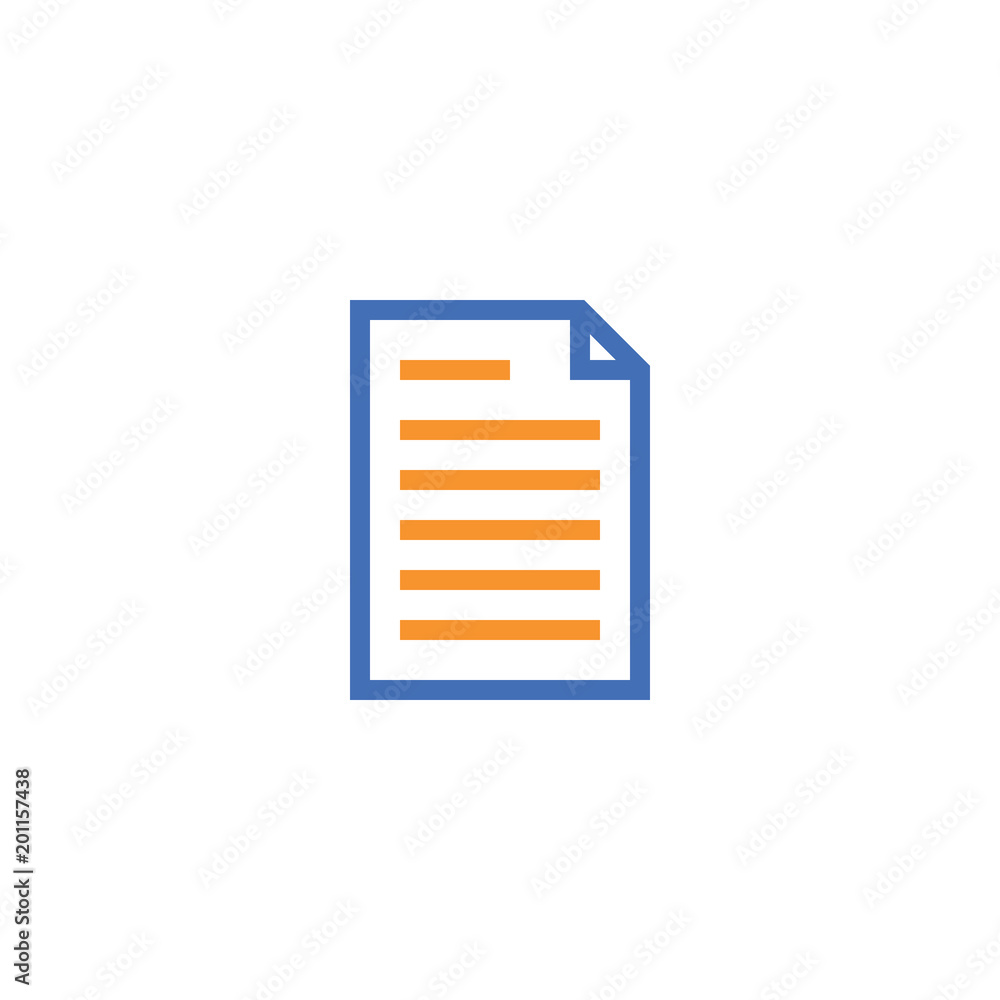 Poster document paper outline icon. isolated note paper icon in thin line style for graphic and web design.