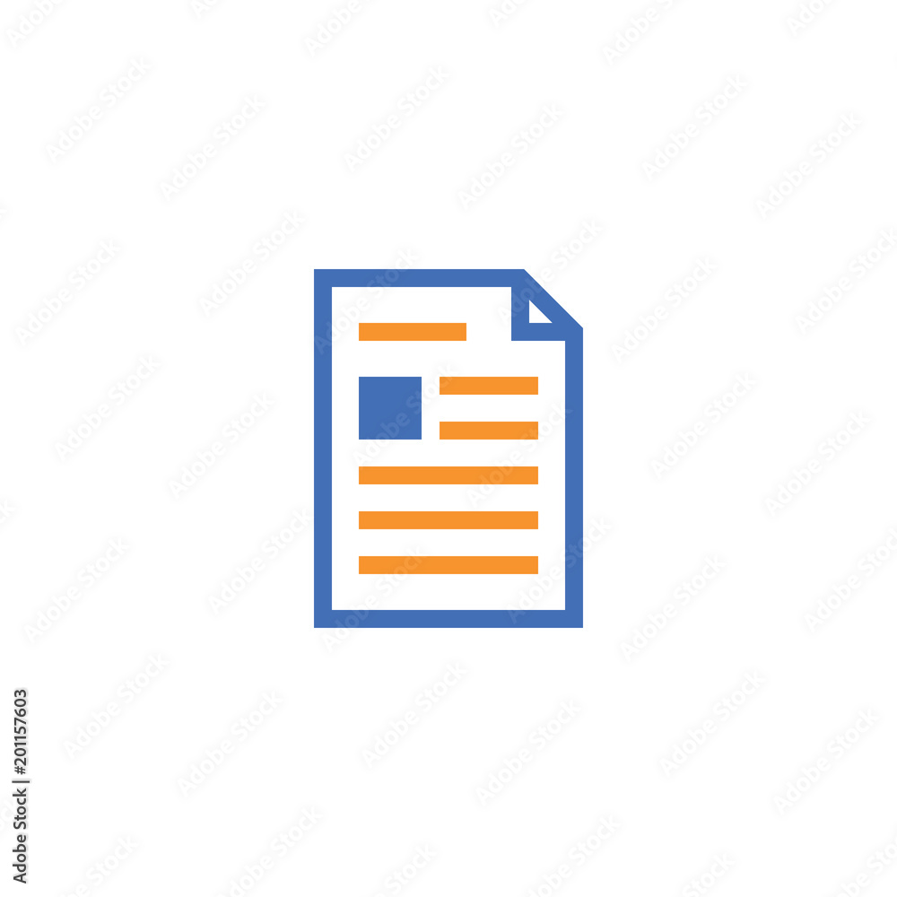 Poster document paper outline icon. isolated note paper icon in thin line style for graphic and web design.