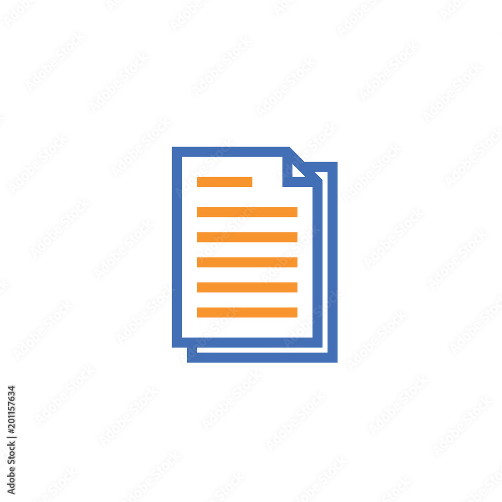 Poster document paper outline icon. isolated note paper icon in thin line style for graphic and web design.