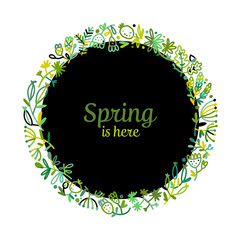 Floral frame, sketch for your design