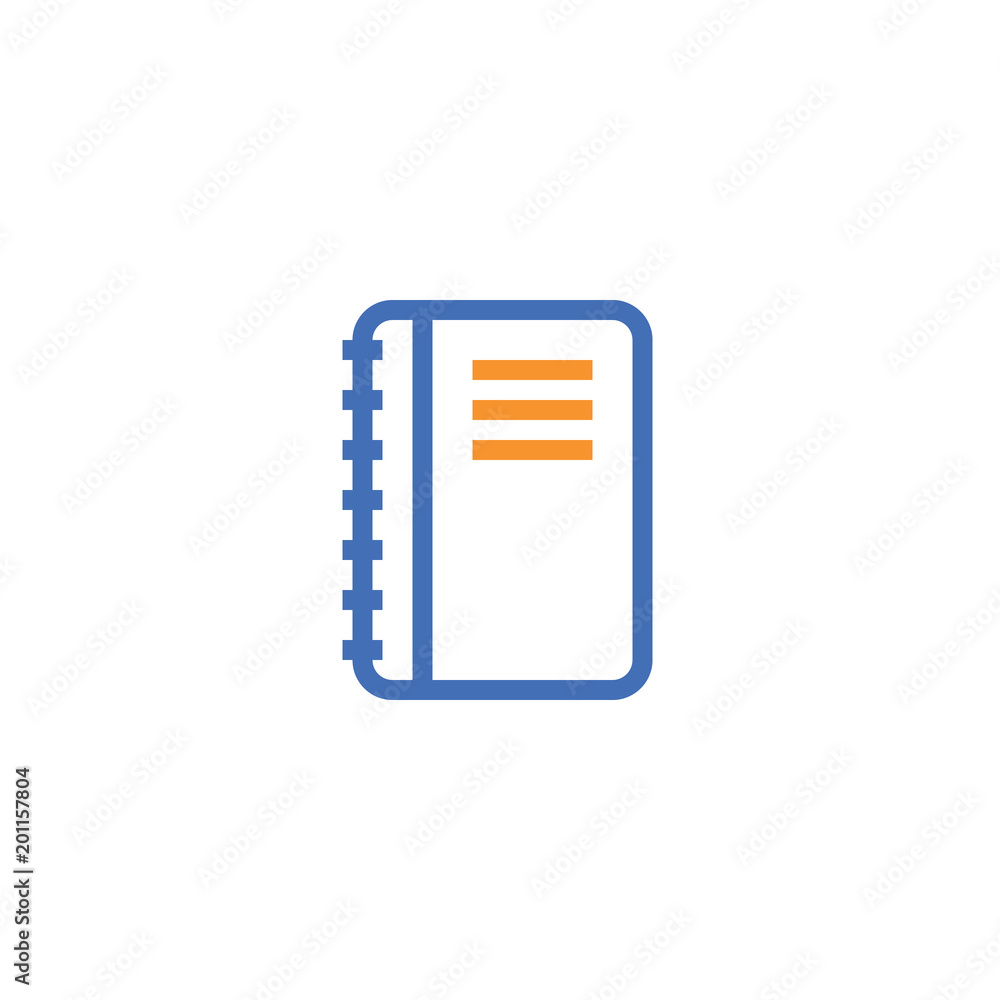 Poster notebook outline icon. isolated document paper note icon in thin line style for graphic and web desi