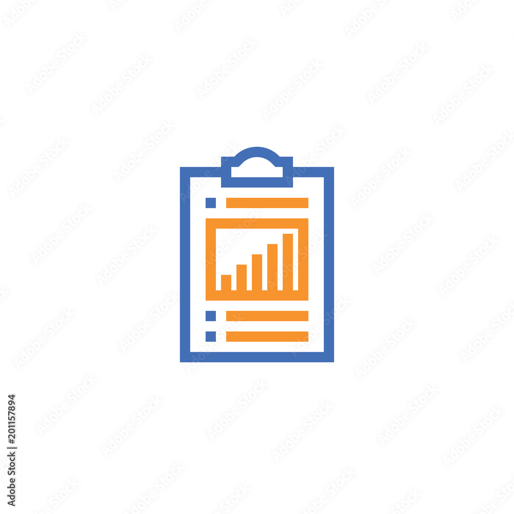 Poster check list outline icon. isolated document paper icon in thin line style for graphic and web design.