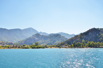 Obraz premium Mediterranean sea landscape view of coast .