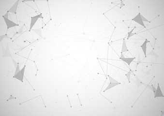 Abstract connecting dots and lines. Connection science background. Vector illustration