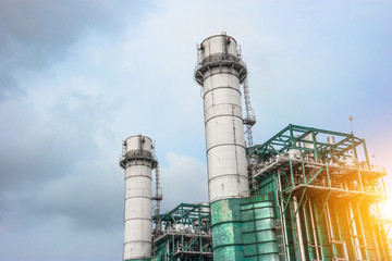 Industrial zone. Plant oil and gas refinery industry.