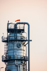 Industrial zone. Plant oil and gas refinery industry.