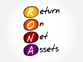 RONA - Return On Net Assets acronym, business concept background