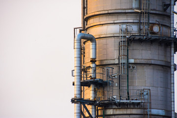 Industrial zone. Plant oil and gas refinery industry.