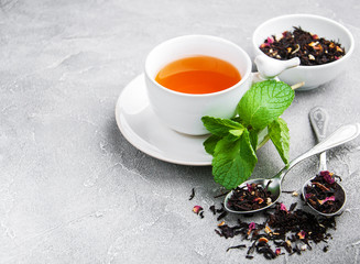 Black tea with mint