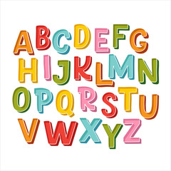 Cute hand drawn alphabet made in vector. Doodle letters for your design. Isolated characters. Handdrawn display font for DIY projects and kids design.