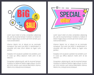 Big Sale Special Offer Promo Sticker Stars Advert