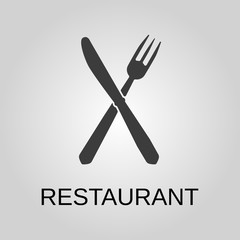 Restaurant icon. Restaurant symbol. Flat design. Stock - Vector illustration