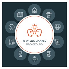 science, education Infographic Circle outline Icons Set. Contains such Icons as  business,  website,  elements,  background,  pattern,  illustration,  banner and more. ..Fully Editable. Pixel Perfect