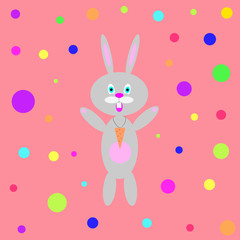 Happy Banny on bright background1